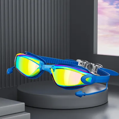 Fashion Waterproof Anti-Fog Electroplated Hd Swimming Goggles