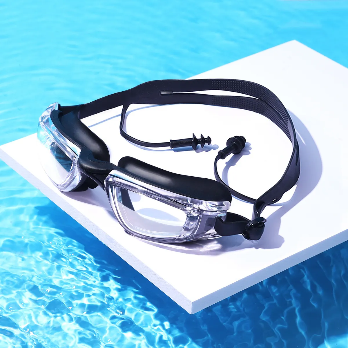 Fashion Silicone Waterproof Anti-Fog HD Transparent Swim Goggles