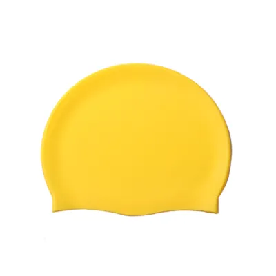 Fashion Solid Color Silicone Waterproof Swimming Cap for Women