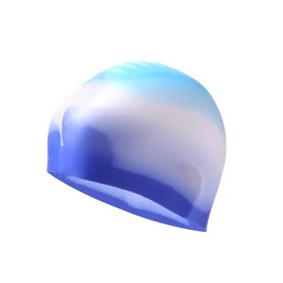 Fashion Solid Color Silicone High Elastic Swimming Cap for Women