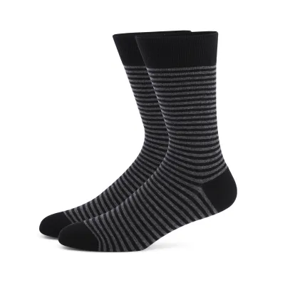 Men's Fashion Casual Stripe Long Cotton Socks with Diamond Pattern