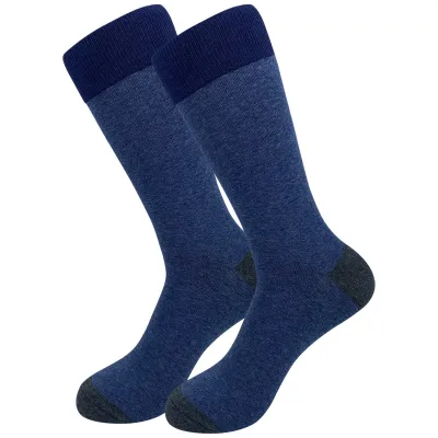 Men's Fashion Casual Stripe Long Cotton Socks with Diamond Pattern