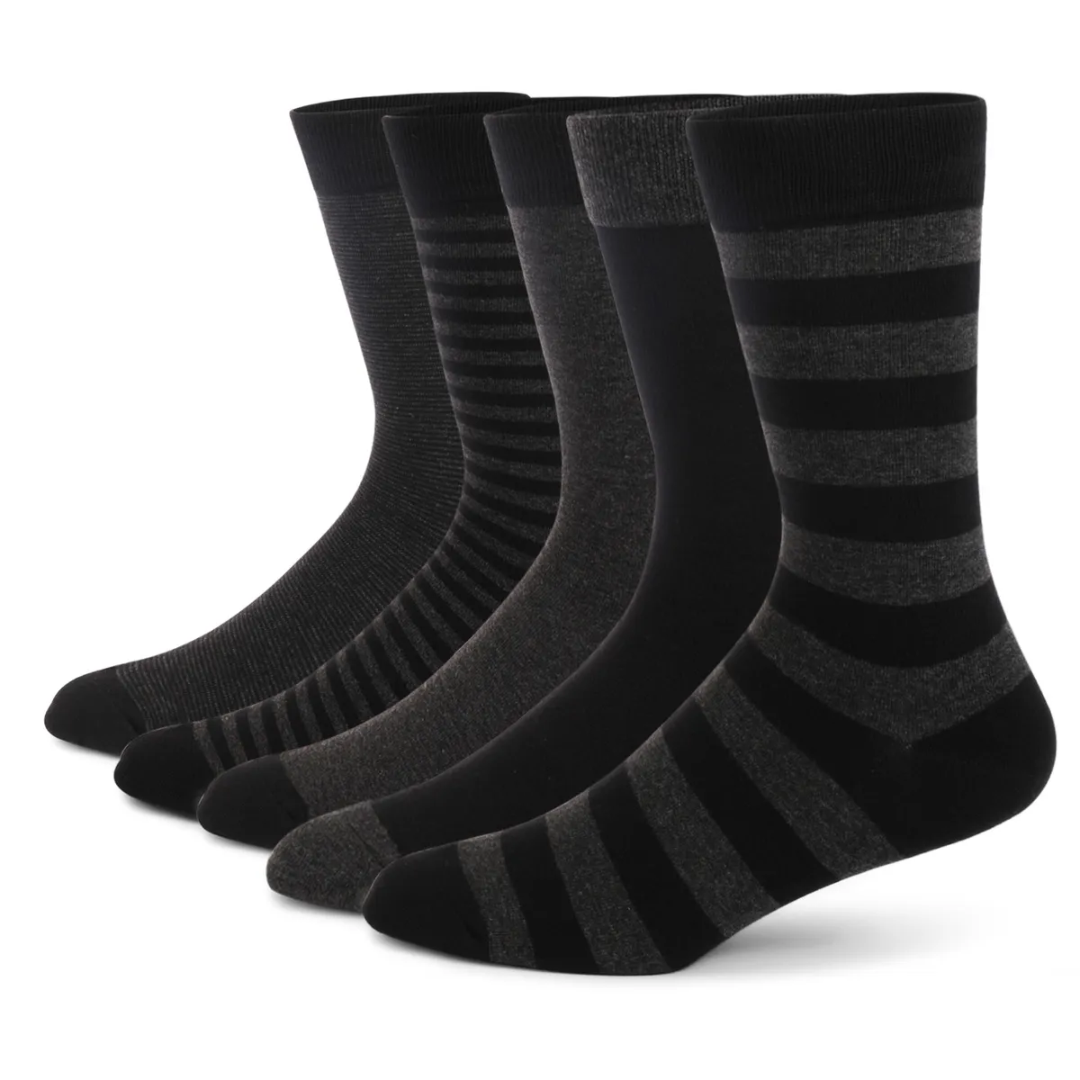 Men's Fashion Casual Stripe Long Cotton Socks with Diamond Pattern