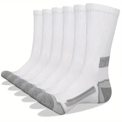 Men Casual Contrast Color Long Sports Socks Cotton