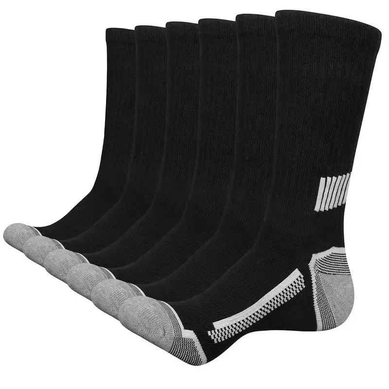 Men Casual Contrast Color Long Sports Socks Cotton