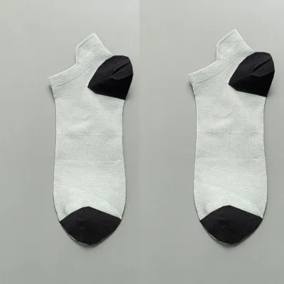 Men Fashion Casual Solid Color Thin Shallow Cotton Socks