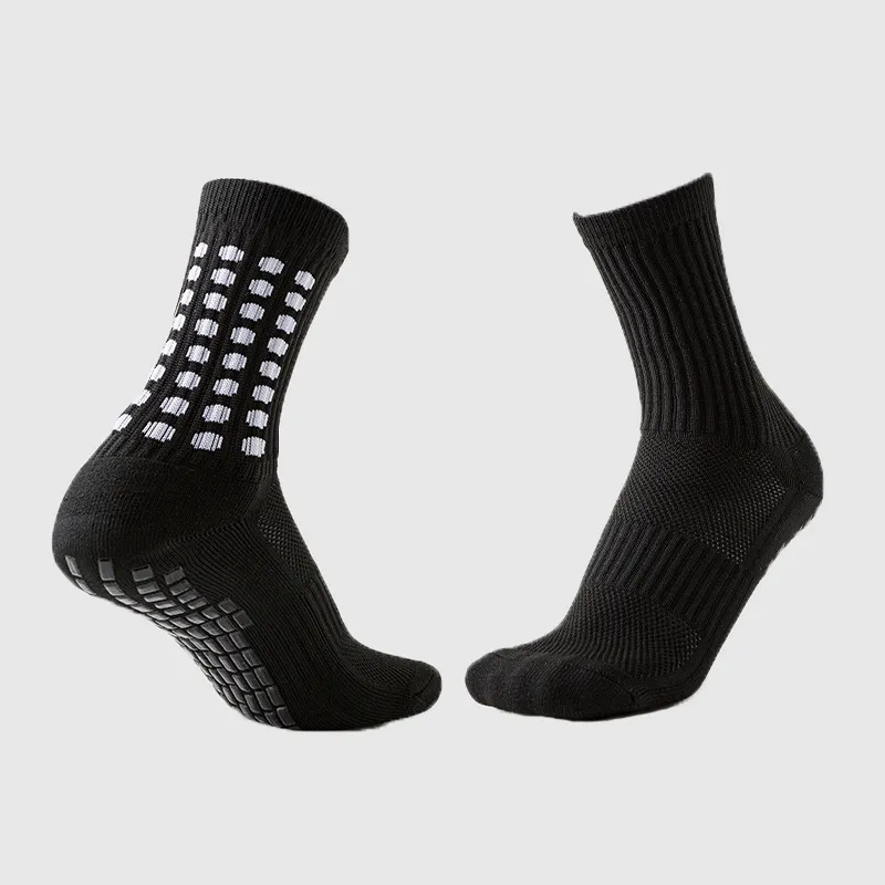 Men Fashion Casual Solid Color Non-Slip Breathable Football Socks