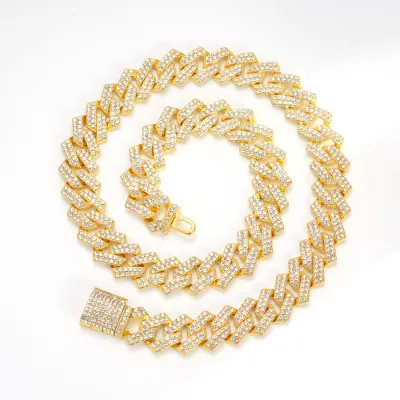Fashion Cuban Zircon Pendant Necklace
