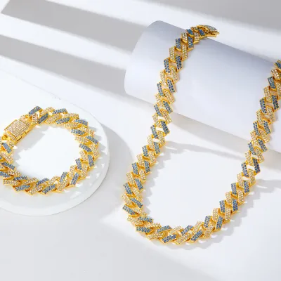 Fashion Cuban Zircon Pendant Necklace