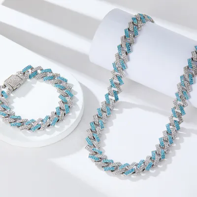 Fashion Cuban Zircon Pendant Necklace