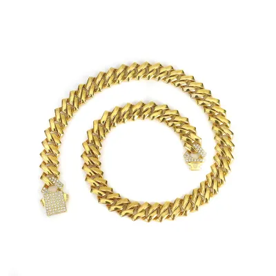 Fashion Cuban Zircon Pendant Necklace