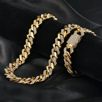 Fashion Cuban Zircon Pendant Necklace