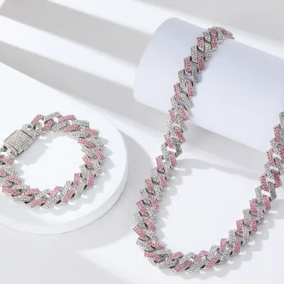 Fashion Cuban Zircon Pendant Necklace