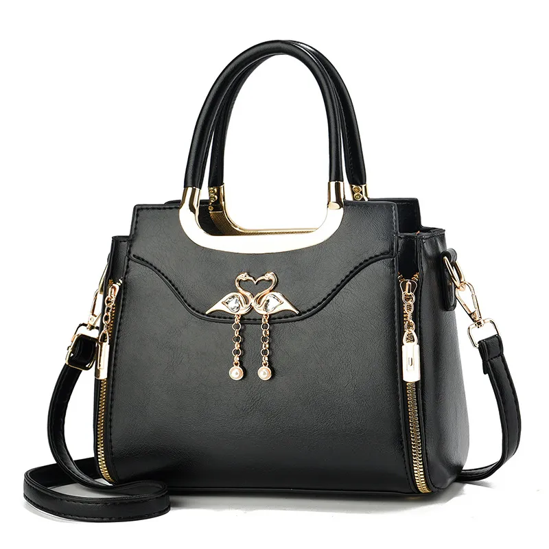 Women Retro Elegant Street Trend Large Capacity Tote PU Handbag