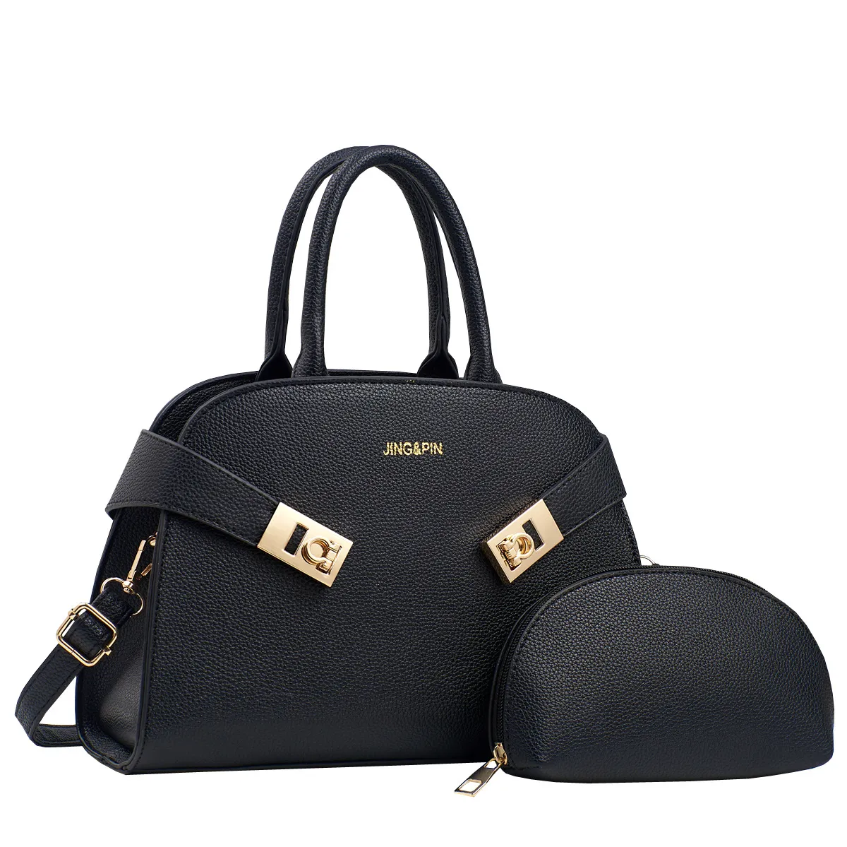 Women Urban Simplicity Solid Color PU Large Capacity Child-Mother Bag Two-Piece Set Handbag