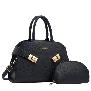 Women Urban Simplicity Solid Color PU Large Capacity Child-Mother Bag Two-Piece Set Handbag