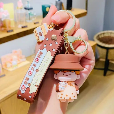 Fashion Cute Bear Rabbit Duck Key Chain Pendant, Soft PVC Rubber, Light Luxury for Christmas Valentine's Day