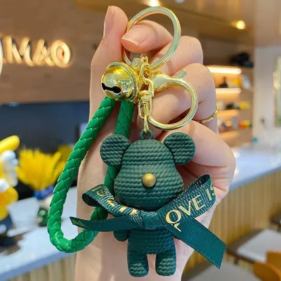Fashion Cute Bear Rabbit Duck Key Chain Pendant, Soft PVC Rubber, Light Luxury for Christmas Valentine's Day