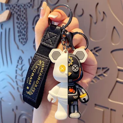 Fashion Cute Bear Rabbit Duck Key Chain Pendant, Soft PVC Rubber, Light Luxury for Christmas Valentine's Day