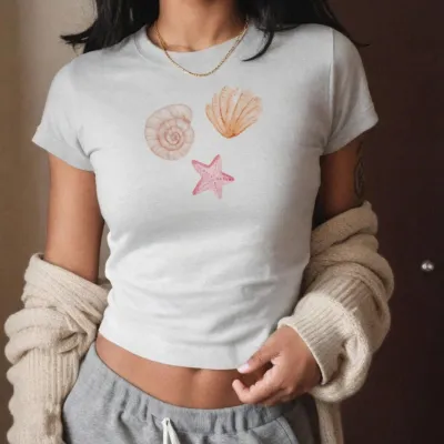 Women Casual Printed Slim-Fit Short-Sleeve T-Shirt