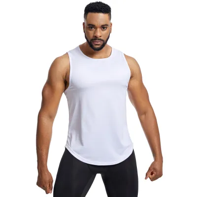 Men's Casual Solid Color Loose Sports Tank Top for Quick-Drying Fitness