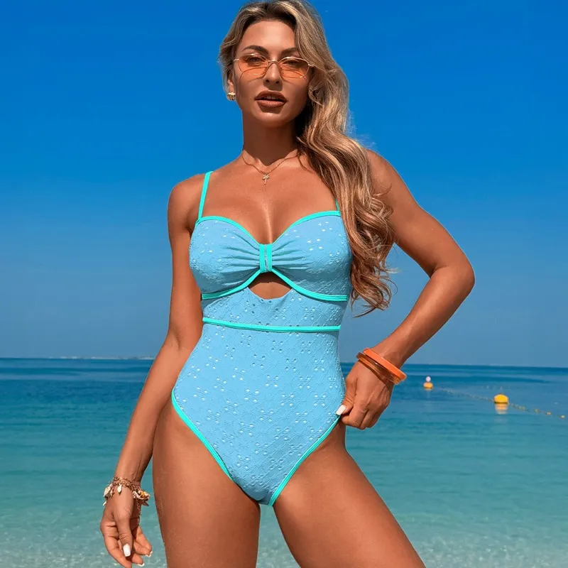 Women Fashion Sexy Hollow-Out One-Piece Swimsuit