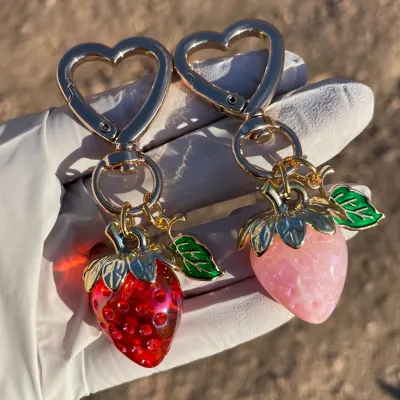 Women Fashion Cute Strawberry Key Chain Pendant