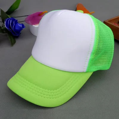 Custom Kids Color Blocking Mesh Cap Trucker Hat