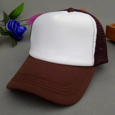Custom Kids Color Blocking Mesh Cap Trucker Hat