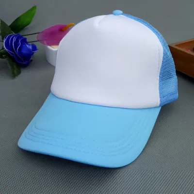 Custom Kids Color Blocking Mesh Cap Trucker Hat