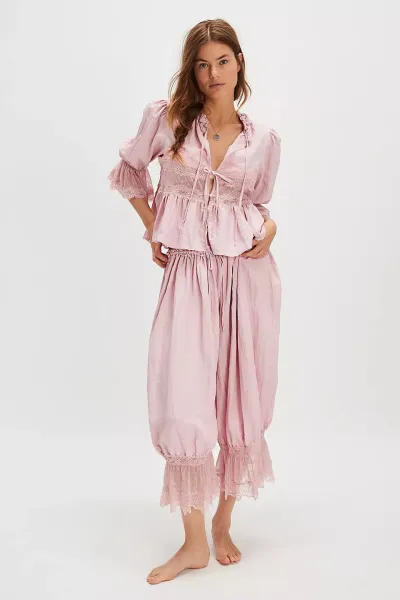 Women's Elegant Lace Hollow-Out Lace-Up Pajama Pants