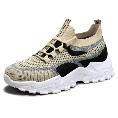 Women Fashion Casual Woven Breathable Mesh Soft Sole Platform Sneakers