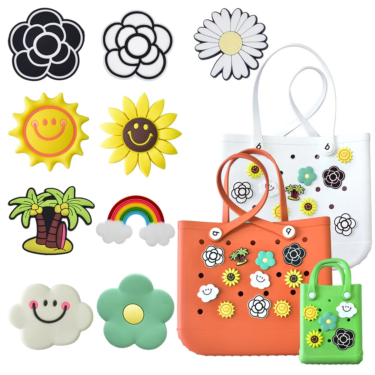 Fashion Beach Hole Bag Shoes Diy Detachable Accessories