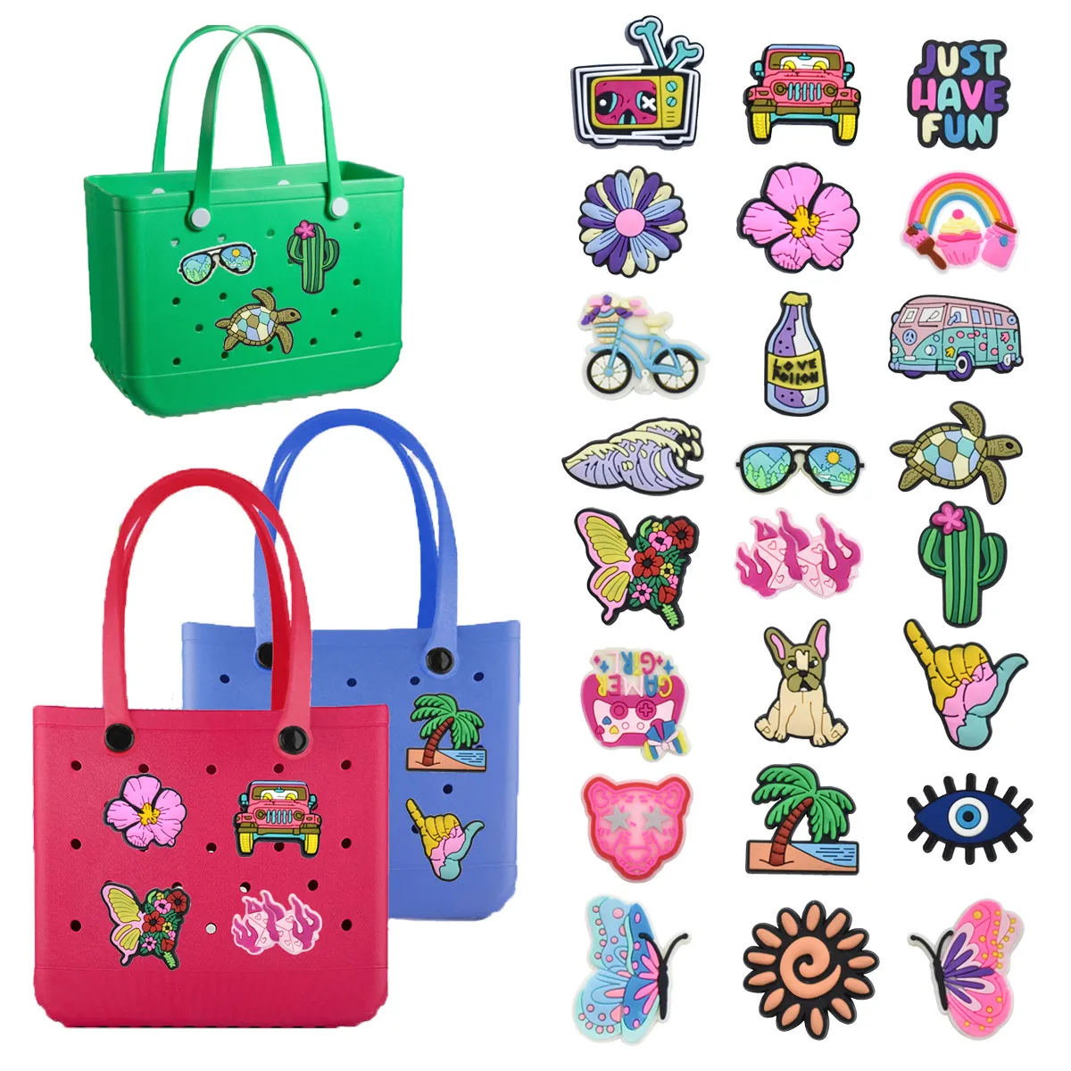 Summer Beach Hole Shoes Bag Diy Detachable Accessories