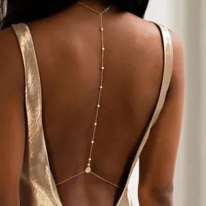 Women Fashion Simple Pearl Body Chain