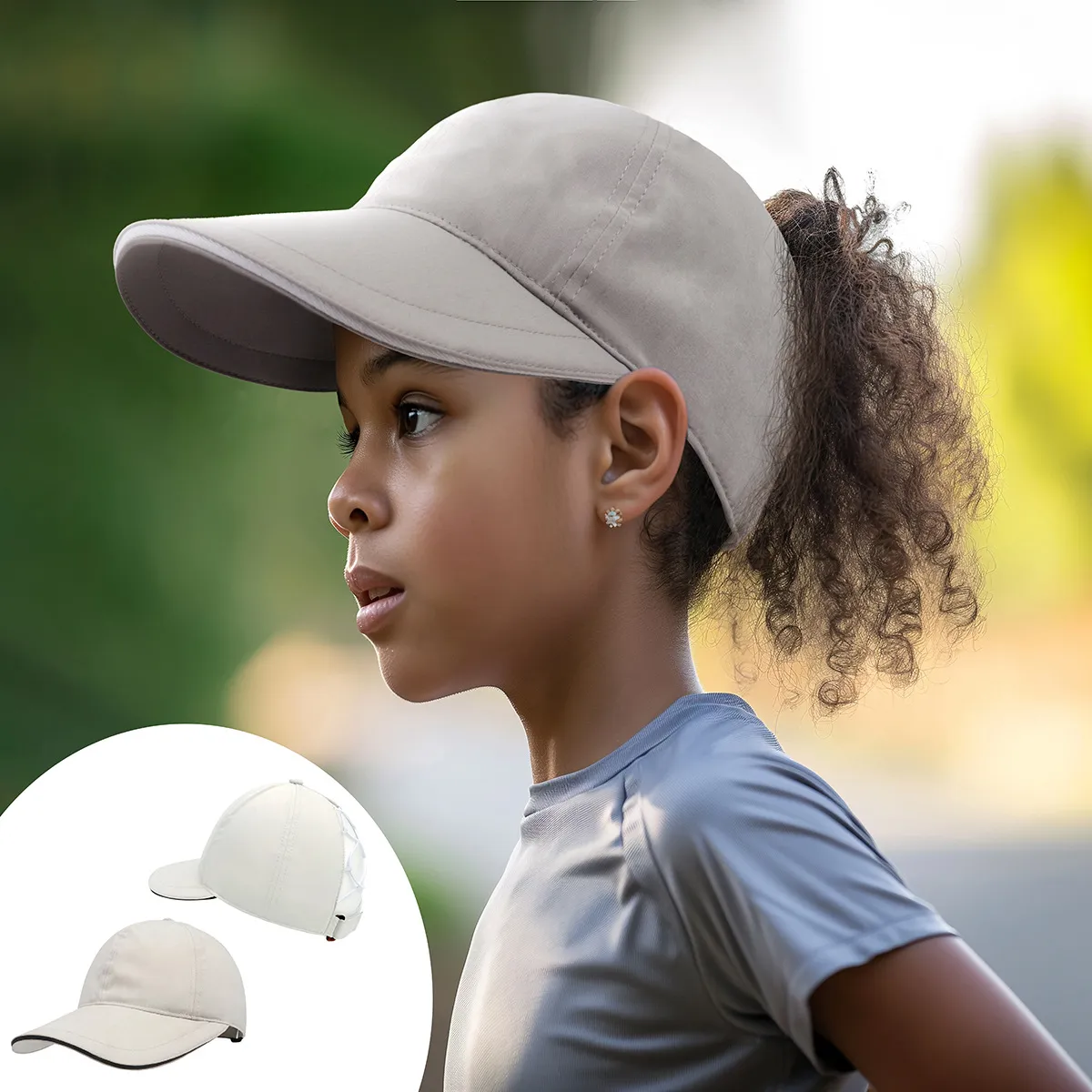 Kids Fashion Casual Solid Color Quick-Drying Water-Proof Sunscreen Baseball Cap Dome Hat