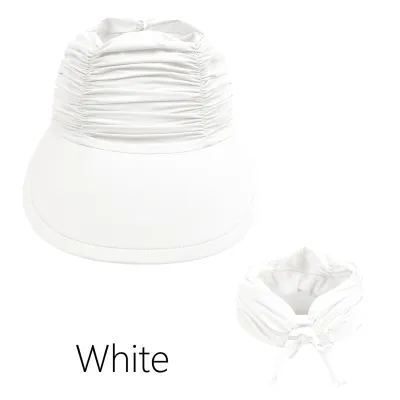 Kids Fashion Casual Solid Color Pleated Sports Large Brim Quick-Drying Nylon Sun Hat