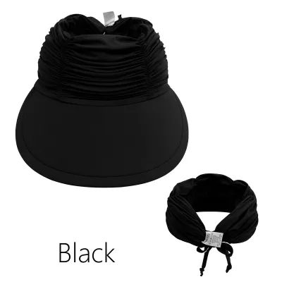 Kids Fashion Casual Solid Color Pleated Sports Large Brim Quick-Drying Nylon Sun Hat