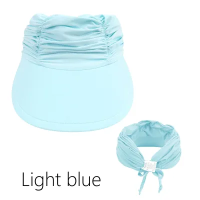 Kids Fashion Casual Solid Color Pleated Sports Large Brim Quick-Drying Nylon Sun Hat