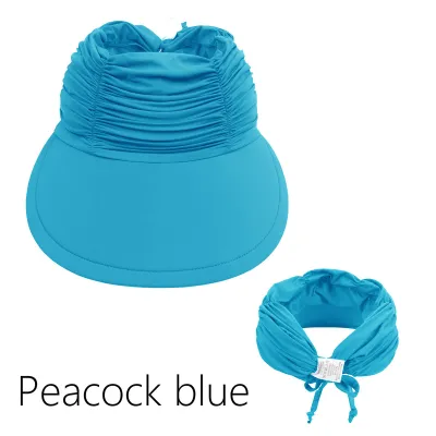 Kids Fashion Casual Solid Color Pleated Sports Large Brim Quick-Drying Nylon Sun Hat