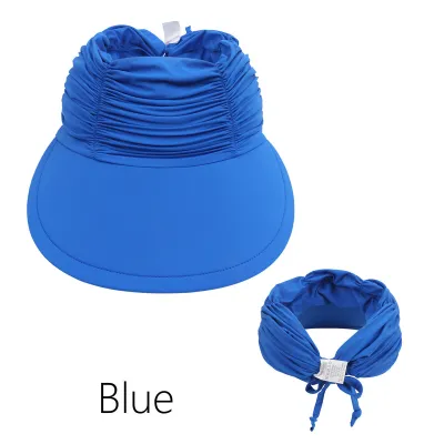 Kids Fashion Casual Solid Color Pleated Sports Large Brim Quick-Drying Nylon Sun Hat
