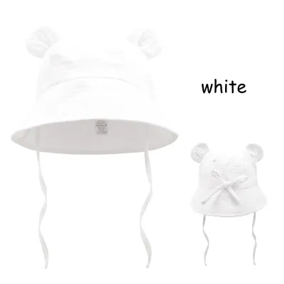 Baby Cartoon Printed Cotton Breathable Sunscreen Bucket Hat