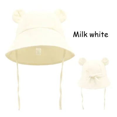 Baby Cartoon Printed Cotton Breathable Sunscreen Bucket Hat