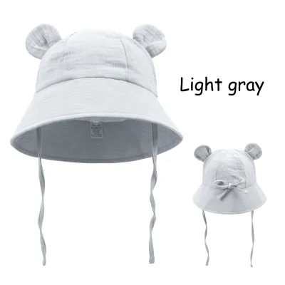 Baby Cartoon Printed Cotton Breathable Sunscreen Bucket Hat