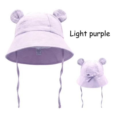 Baby Cartoon Printed Cotton Breathable Sunscreen Bucket Hat