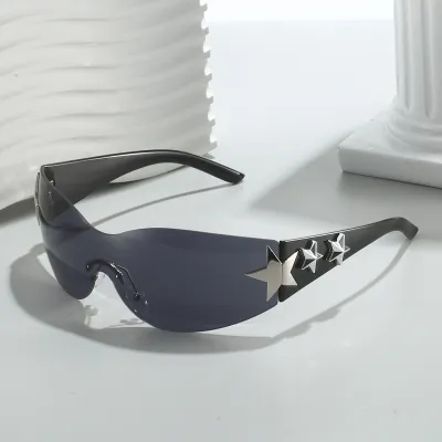 Fashion Casual Sports Riding Five-Pointed Star PC Sunglasses