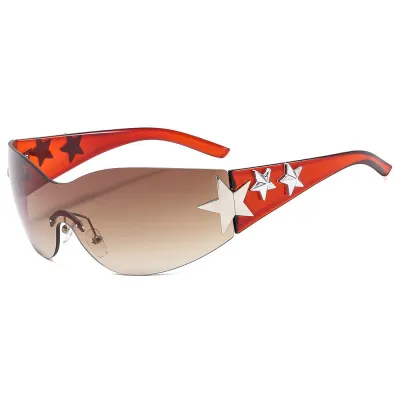 Fashion Casual Sports Riding Five-Pointed Star PC Sunglasses