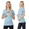 Dusty Blue Bottom White Stripes