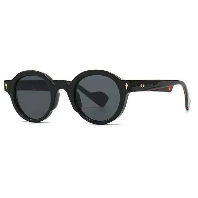 Fashion Retro Round Frame PC Lens Sunglasses