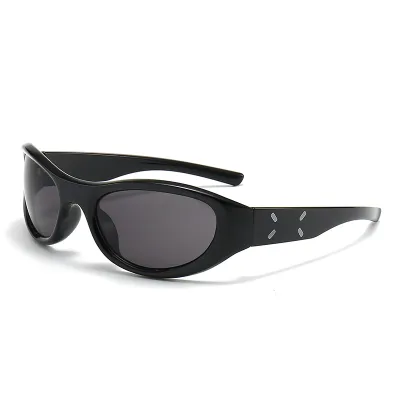 Fashion Casual UV Protection Windproof Oval Box Sunglasses